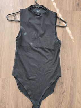 girlfriend collective Black Seamless Tank Bodysuit